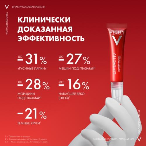 Виши Крем для кожи вокруг глаз, 15 мл (Vichy, Liftactiv), фото-5