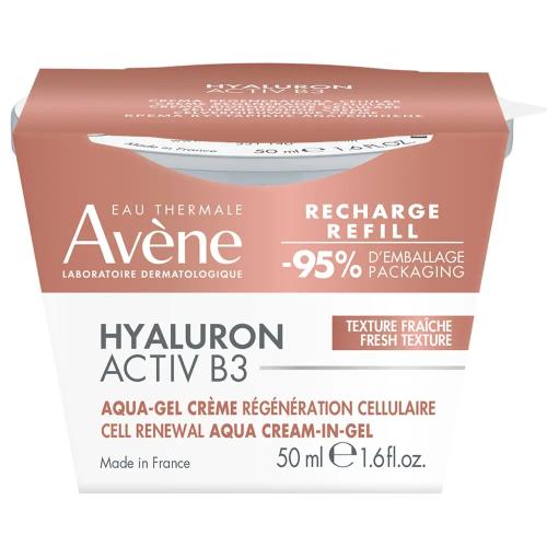 Авен Регенерирующий дневной аква-гель 2в1 сменный блок, 50 мл (Avene, Hyaluron)