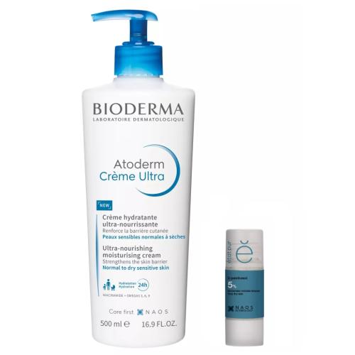 Биодерма Набор: Bioderma крем Atoderm Ultra 500 мл + Etat Pur сыворотка с D-пантенолом 15 мл (Bioderma, Atoderm)