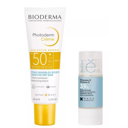 Биодерма Набор: Bioderma солнцезащитный крем Photoderm SPF50 40 мл + Etat Pur сыворотка с витамином Е 15 мл (Bioderma, Photoderm)