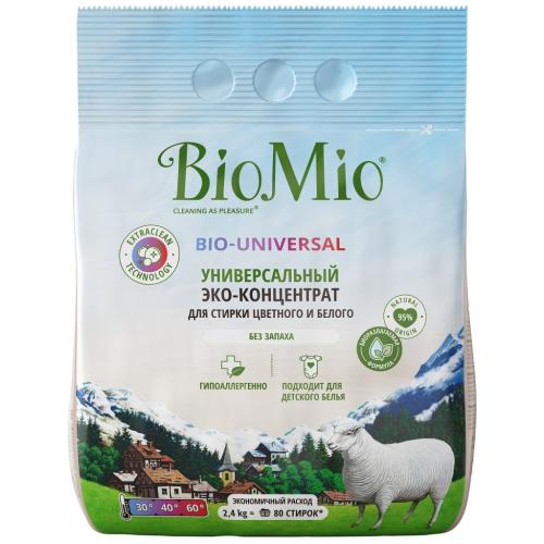БиоМио Универсальный эко-концентрат для стирки цветного и белого белья Bio-Universal, 2400 г (BioMio, Стирка)