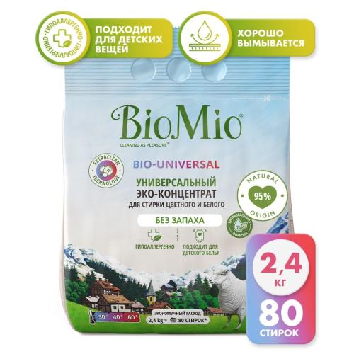 БиоМио Универсальный эко-концентрат для стирки цветного и белого белья Bio-Universal, 2400 г (BioMio, Стирка), фото-2