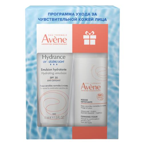 Авен Набор (эмульсия SPF30 40 мл + очищающая пенка для снятия макияжа 50 мл)  (Avene, Hydrance)