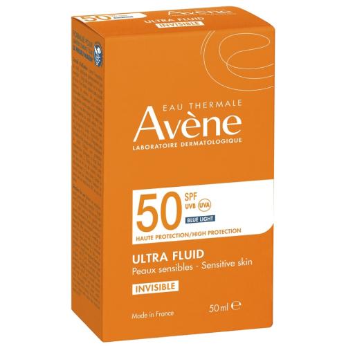 Авен Ультралегкий солнцезащитный невидимый флюид для лица SPF 50, 50 мл (Avene, Suncare), фото-2