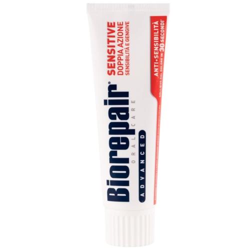 Биорепейр Зубная паста для чувствительных зубов Sensitive Double Action RDA 14,7, 75 мл (Biorepair, Чувствительные зубы), фото-2