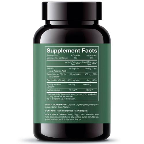 Норвегиан Фиш Ойл Комплекс Collagen &amp; Hyaluronic Acid, 120 капсул х 310 мг  (Norwegian Fish Oil, Витамины), фото-2