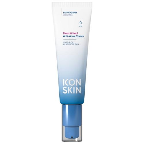 Айкон Скин Увлажняющий крем для кожи, склонной к акне Moist &amp; Heal, 50 мл (Icon Skin, Re:Program)
