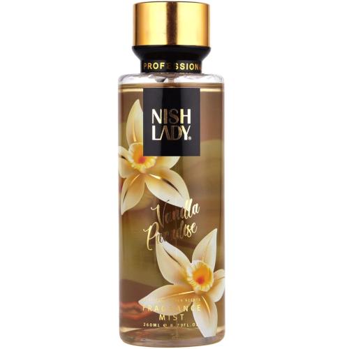 Нишледи Парфюмированный спрей для тела Vanilla paradise, 260 мл (Nishlady, Body Mist)