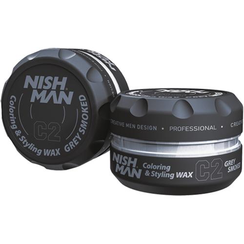 Нишмэн Цветной воск для волос C2 Grey Smoked, 100 мл (Nishman, Hair, Coloring)