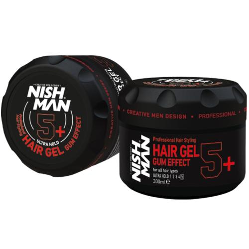 Нишмэн Гель для волос экстра-сильной фиксации 5+ Ultra Hold Gummy, 300 мл (Nishman, Hair, Styling)