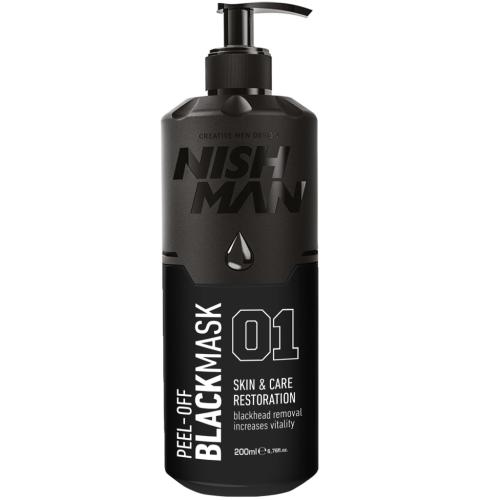 Нишмэн Очищающая маска для лица 01 Black Peel-Off черная, 200 мл (Nishman, Skin Care)