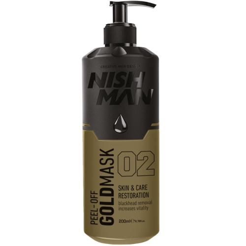 Нишмэн Очищающая маска для лица 02 Gold Peel-Off золотая, 200 мл (Nishman, Skin Care)