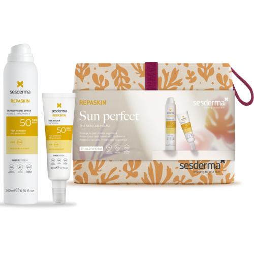 Сесдерма Солнцезащитный набор SPF50 (спрей для тела 200 мл + средство для лица 50 мл) (Sesderma, Repaskin)