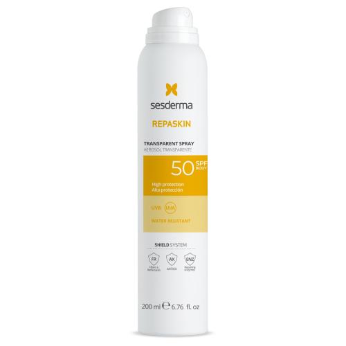 Сесдерма Солнцезащитный набор SPF50 (спрей для тела 200 мл + средство для лица 50 мл) (Sesderma, Repaskin), фото-3