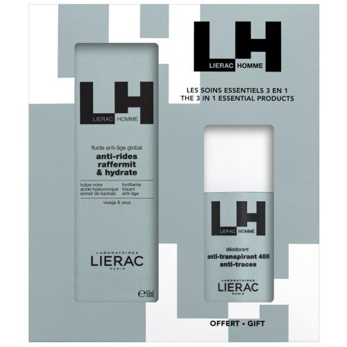Лиерак Подарочный набор (крем-флюид 50 мл + дезодорант 50 мл) (Lierac, Lierac Homme), фото-2