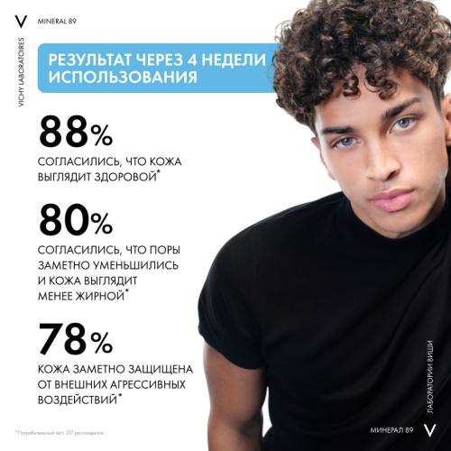 Виши Матирующий гель-сорбет с увлажнением 48 ч для лица, 50 мл (Vichy, Mineral 89), фото-3