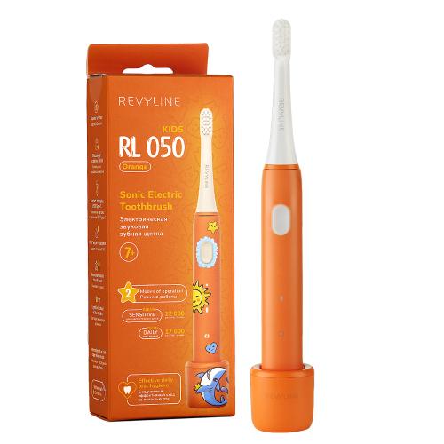 Ревилайн Электрическая звуковая зубная щётка RL 050 Kids 7+, оранжевая (Revyline, Электрические зубные щетки)