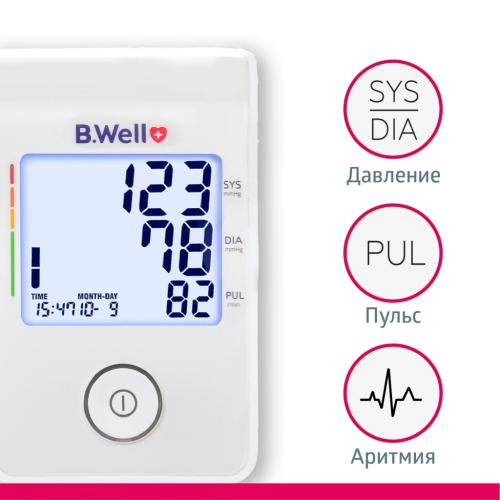 Би Велл Автоматический тонометр MED-53 с универсальной манжетой и USB-кабелем (B.Well, MED), фото-4