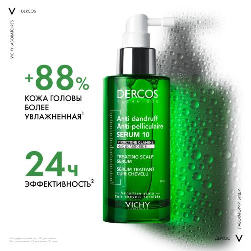Виши Интенсивная сыворотка от перхоти для волос и кожи головы Anti-Dandruff Serum 10, 90 мл (Vichy, Dercos), фото-4