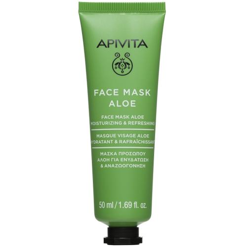 Апивита Увлажняющая и освежающая маска с алое для лица, 50 мл (Apivita, Express Beauty)