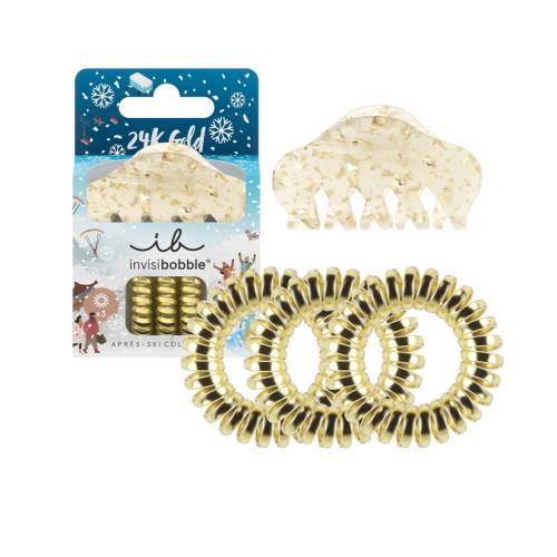 Инвизибабл Подарочный набор аксессуаров для волос 24K Gold (Invisibobble, Apres Ski)