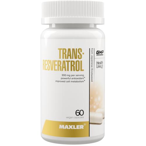 Макслер Trans-Resveratrol 300 мг, 60 вегетарианских капсул (Maxler, Специальные добавки)