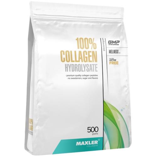 Макслер Гидролизованный говяжий коллаген без запаха и вкуса, 500 г (Maxler, Коллаген)