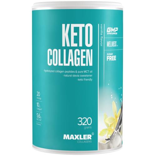 Макслер Кето коллаген со вкусом ванили, 320 г (Maxler, Коллаген)