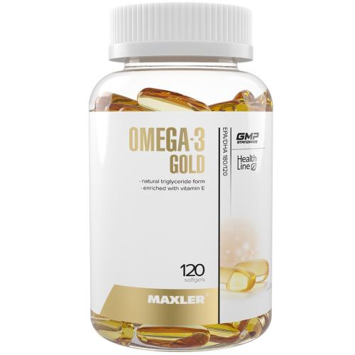 Макслер Омега-3 Gold 300 мг, 120 капсул х  1,34 г (Maxler, Специальные добавки)