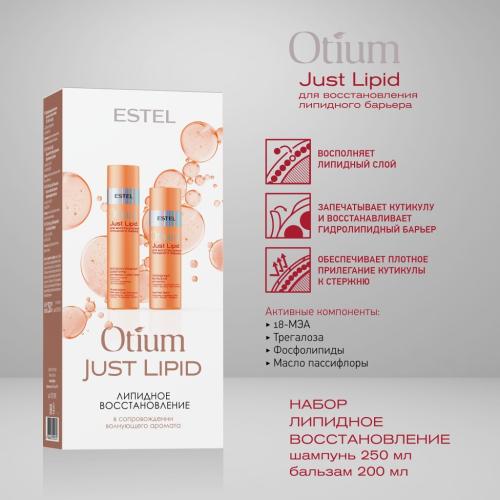 Эстель Набор Just Lipid (шампунь 250 мл + бальзам 200 мл) (Estel Professional, Otium, Just Lipid), фото-2