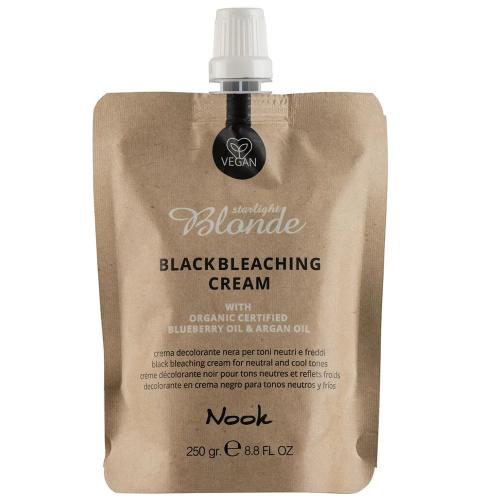 Нук Чёрный осветляющий крем Black Bleaching Cream с маслами черники и арганы, 250 г (Nook, The Origin Color)