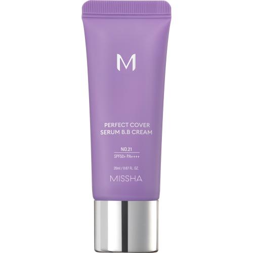 Миша Тональный BB крем с антивозрастной сывороткой для сияния кожи SPF50+ / PA++++, 20 мл (Missha, Perfect Cover)