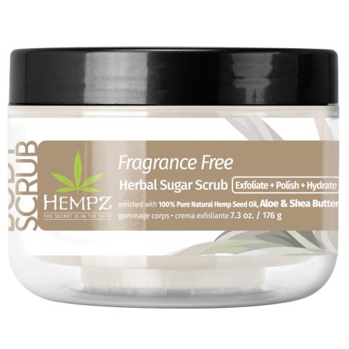 Хемпз Скраб сахарный для тела Fragrance Free, 176 г (Hempz, Нейтральная коллекция)