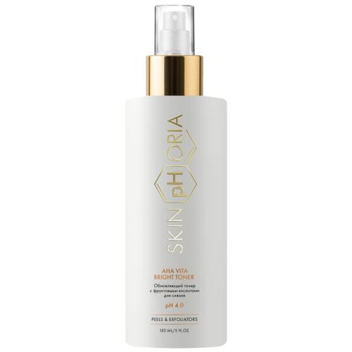 Скинфория Обновляющий тонер с фруктовыми кислотами для сияния кожи AHA ViTa Bright Toner, 150 мл (SkinpHoria, Peels & Exfoliators)