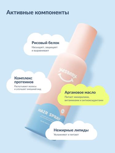 ЙесБэби Несмываемый спрей для легкого расчесывания волос 1+, 150 мл (YesBaby, ), фото-9