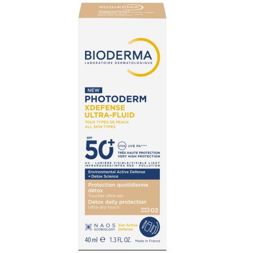 Биодерма Солнцезащитный флюид для всех типов кожи Xdefense SPF50+ светлый оттенок, 40 мл (Bioderma, Photoderm), фото-2