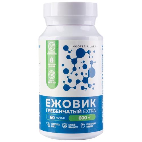 Ноотериа Лабс Ежовик гребенчатый  Extra, 60 капсул х 600 мг (Nooteria Labs, )