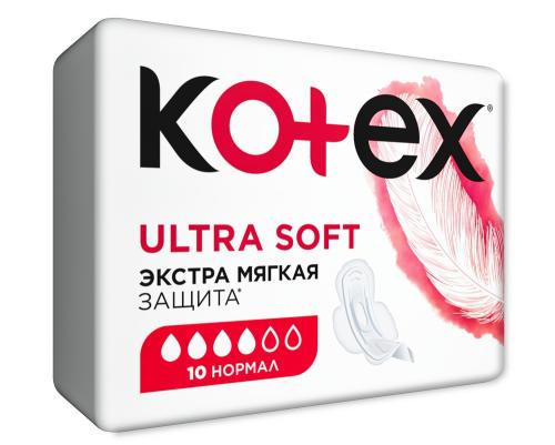 Котекс Прокладки Ultra Soft Normal, 10 шт (Kotex, Ультра), фото-2