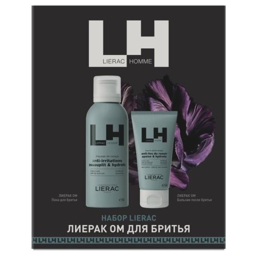 Лиерак Набор для бритья (пена 150 мл + бальзам после бритья 75 мл) (Lierac, Lierac Homme), фото-2