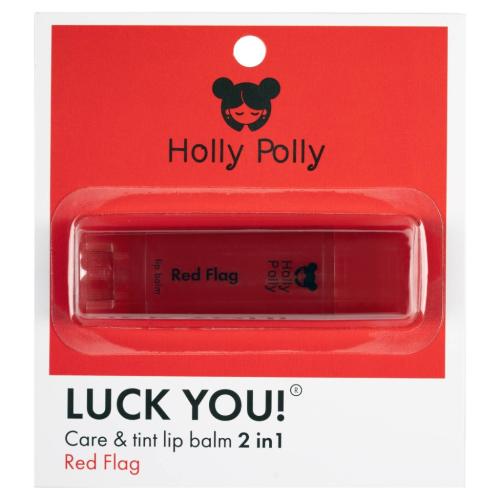 Холли Полли Оттеночный бальзам для губ Luck You! Red Flag красно-вишневый, 4,9 г (Holly Polly, Care & Tint Lip)