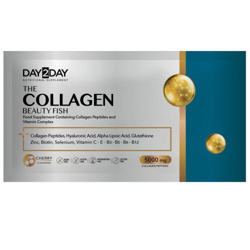 Дэй Ту Дэй Комплекс Collagen Beauty Fish 5000 мг со вкусом вишни, 30 саше (Day2Day, ), фото-3
