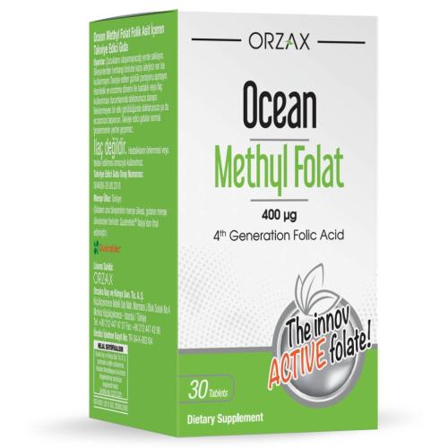 Орзакс Оушен Метилфолат 400 мкг, 30 таблеток (Orzax Ocean, )