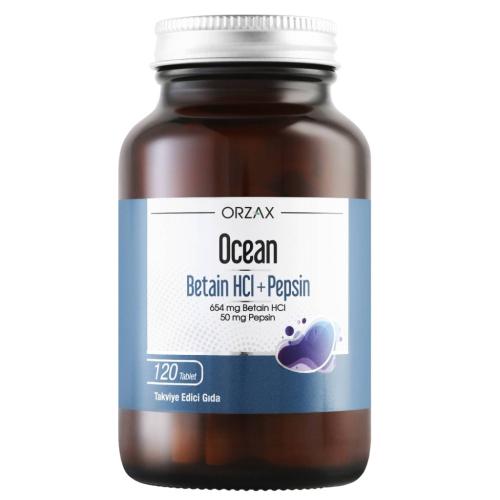Орзакс Оушен Пищеварительные ферменты Betain HCl + Pepsin, 120 таблеток (Orzax Ocean, ), фото-2