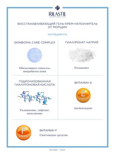 Риластил Антивозрастной гель-крем против морщин с эффектом филлера и антиоксиданта, 40 мл (Rilastil, Multirepair), фото-3