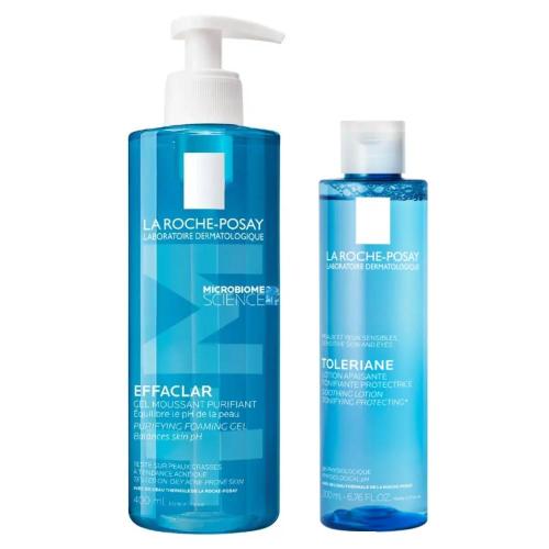 Ля Рош Позе Набор (очищающий гель 400 мл + тоник 200 мл) (La Roche-Posay, Effaclar)