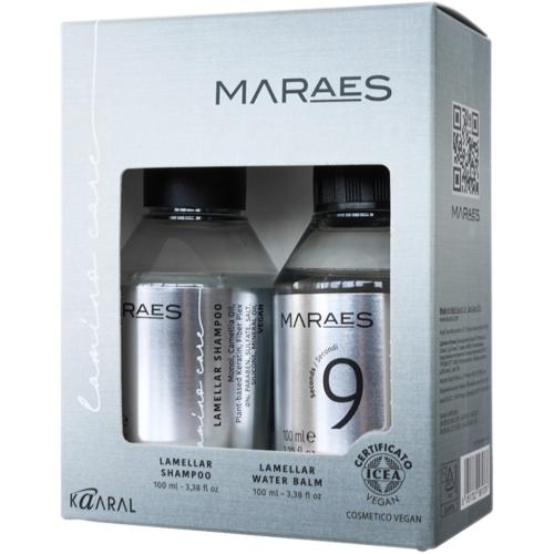 Каарал Набор для волос Travel Size (шампунь 100 мл + ламеллярная вода 100 мл) (Kaaral, Maraes, Lamino Care)