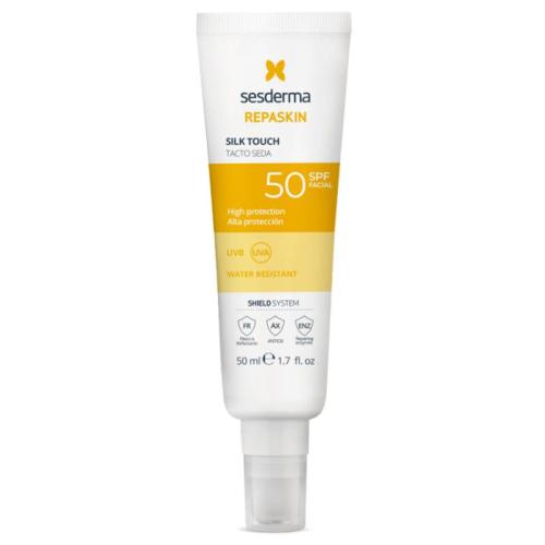 Сесдерма Дневной солнцезащитный крем с нежностью шелка для лица Silk Touch SPF50, 50 мл (Sesderma, Repaskin), фото-2