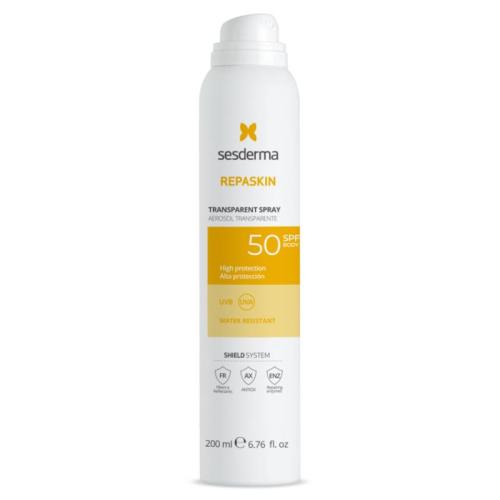 Сесдерма Солнцезащитный водостойкий прозрачный спрей для тела Transparent Spray SPF50, 200 мл (Sesderma, Repaskin)