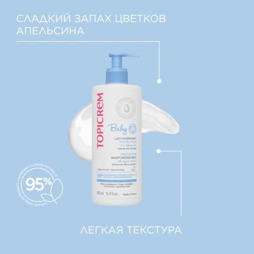 Топикрем Защитное увлажняющее молочко для тела, 500 мл (Topicrem, Baby детская линия), фото-5