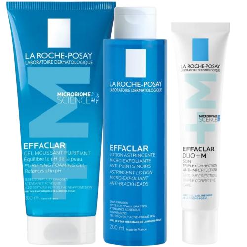 Ля Рош Позе Программа Effaclar очищение и основной уход: гель 200 мл + лосьон 200 мл + крем-гель 40 мл (La Roche-Posay, Effaclar), фото-3